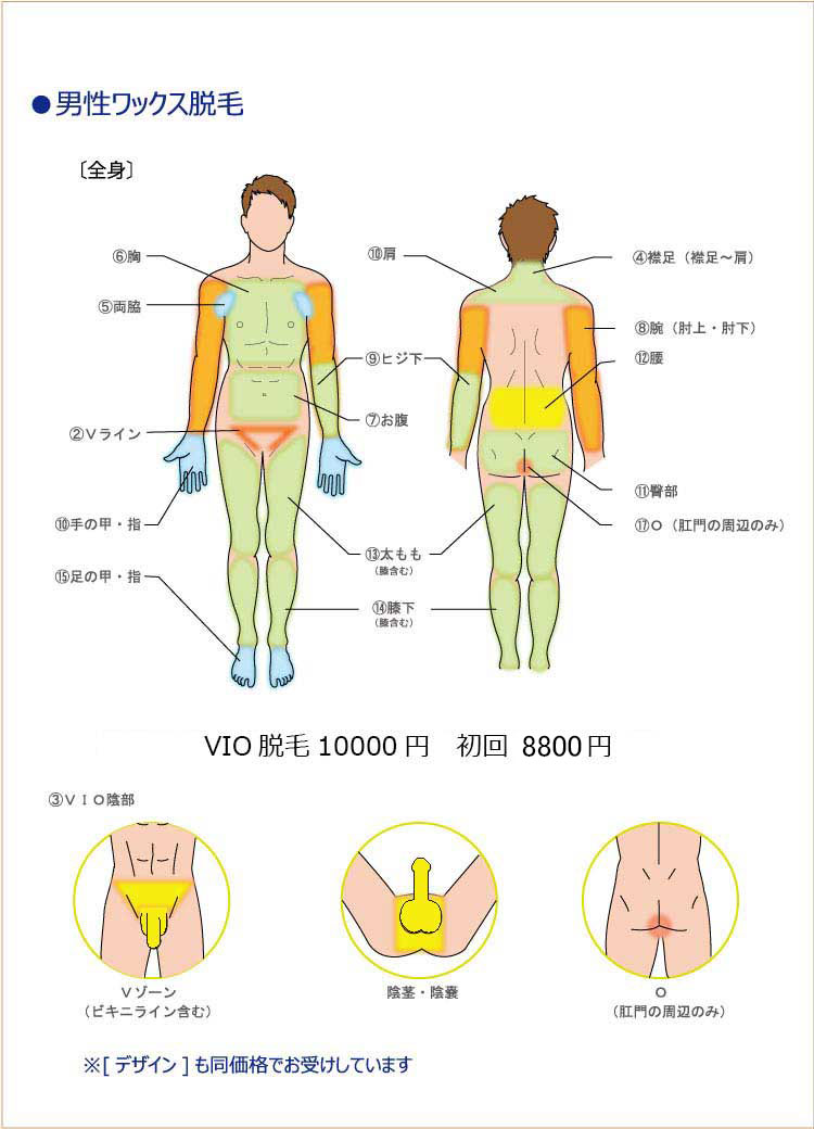 男性ブラジリアンワックス アンジェリーナ